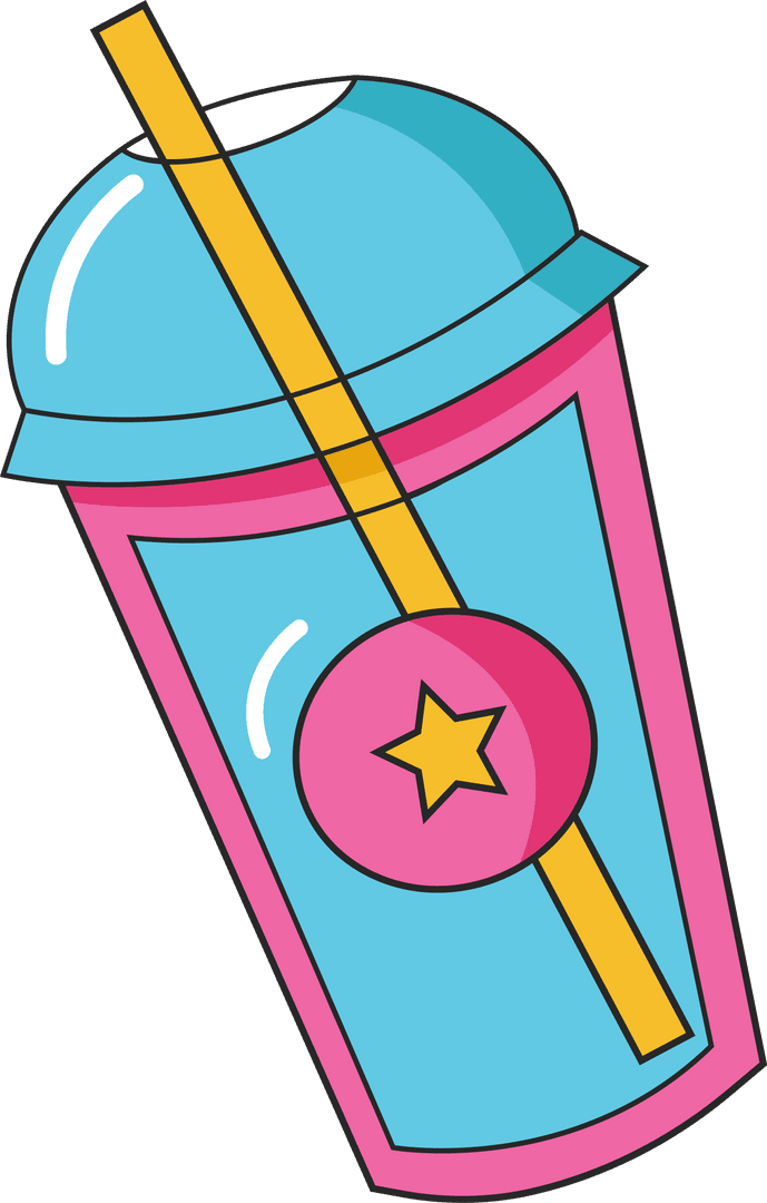 Transparent Floating Cup with Dome Lid and Star Emblem