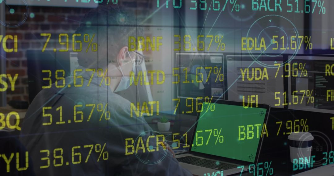 Data Analyst Analyzing Financial Trends in Urban Home Office