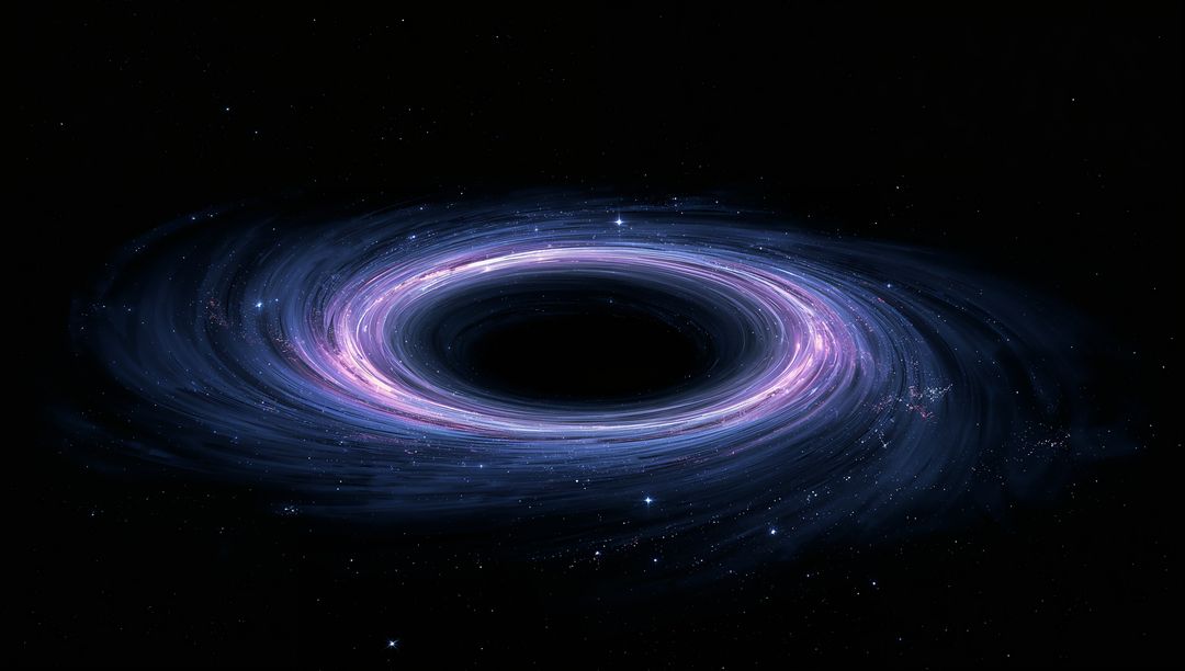 Mesmerizing Swirling Accretion Disk Around Black Hole in Deep Space