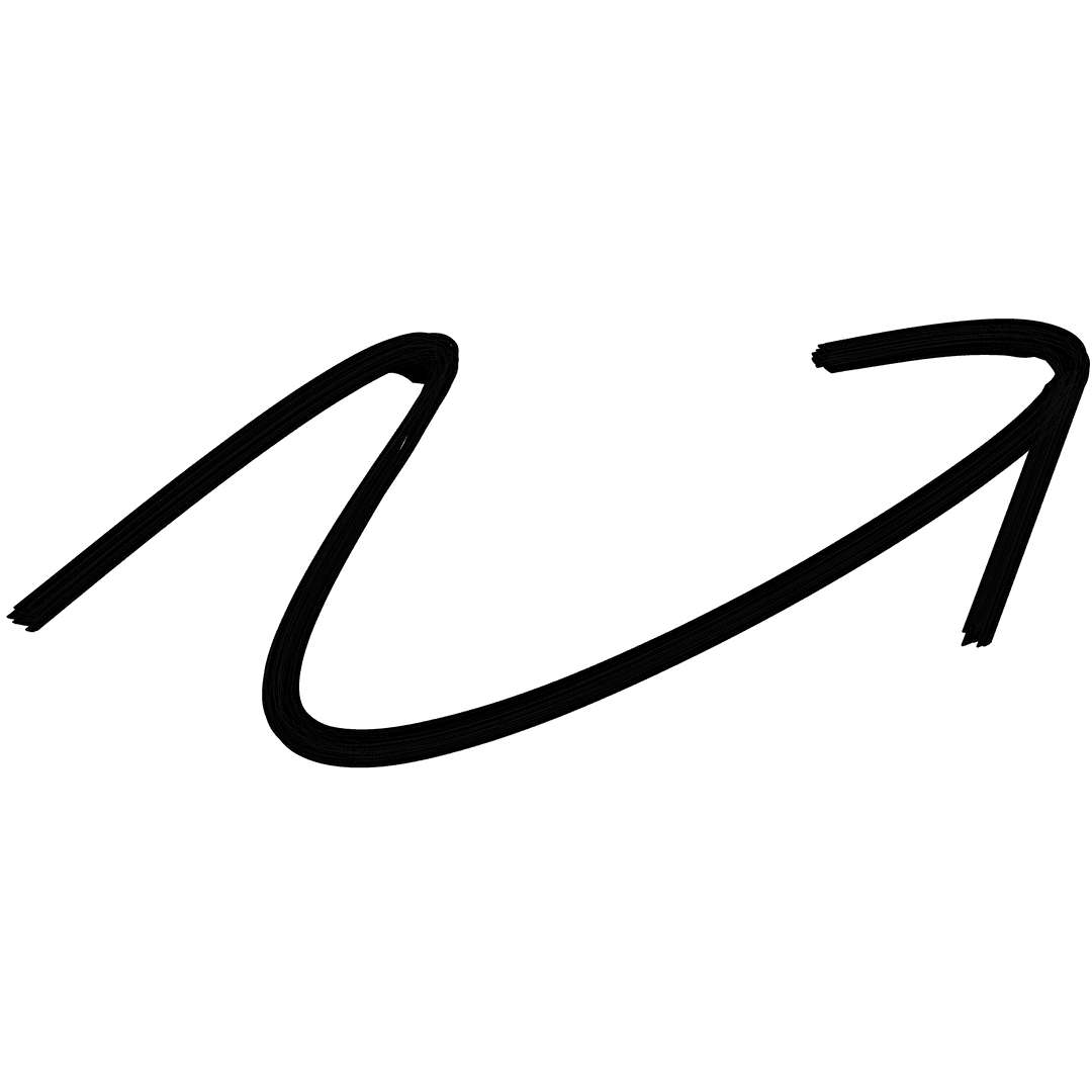 Black Arrow Silhouette on Transparent Background