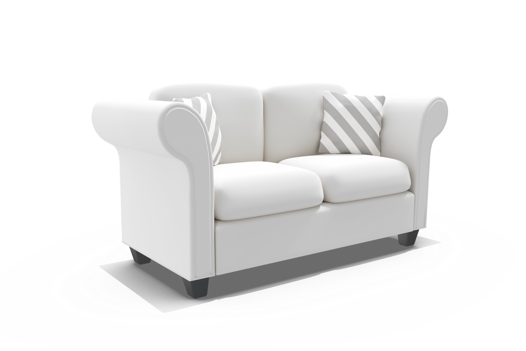 3D Illustration of Transparent White Sofa with Cushions - Download Free Stock Images Pikwizard.com