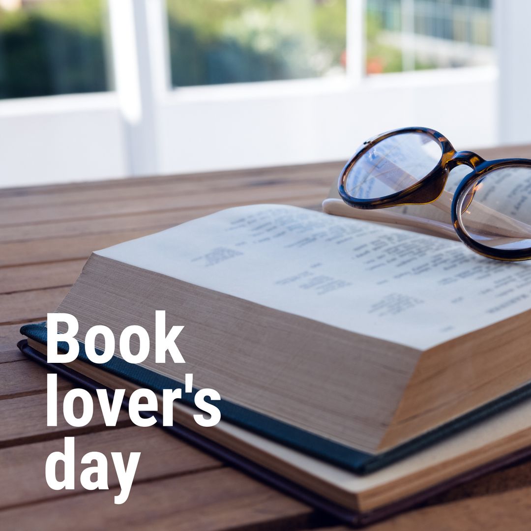 Celebrating Book Lover's Day with Open Pages and Glasses
