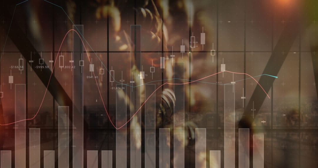 Abstract Financial Data Mixed with Foosball Imagery