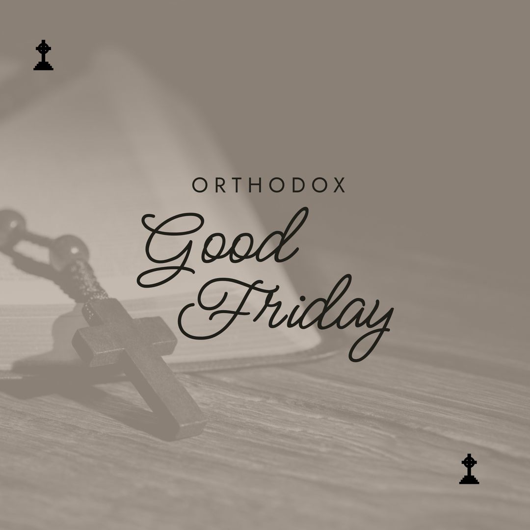 Orthodox Good Friday Rosary and Bible Background