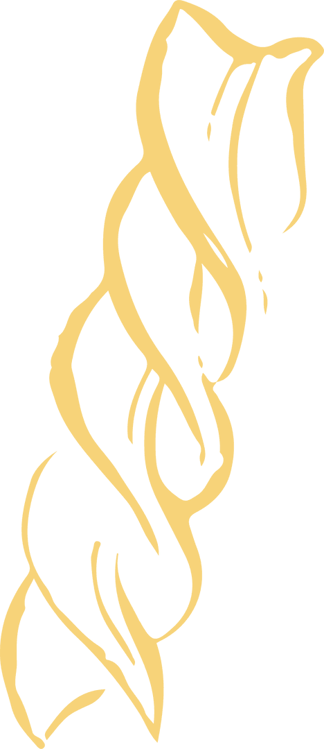 Elegant Swirling Golden Ribbon on Transparent Background