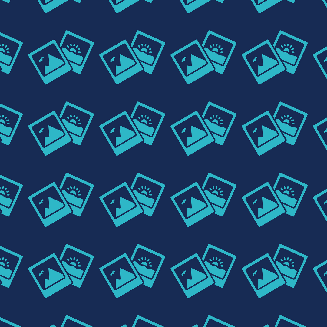 Blue vector card pattern on transparent background