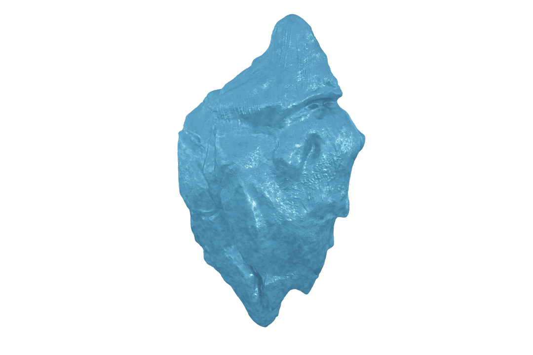 Transparent Computer Graphic of Turquoise Rock Form
