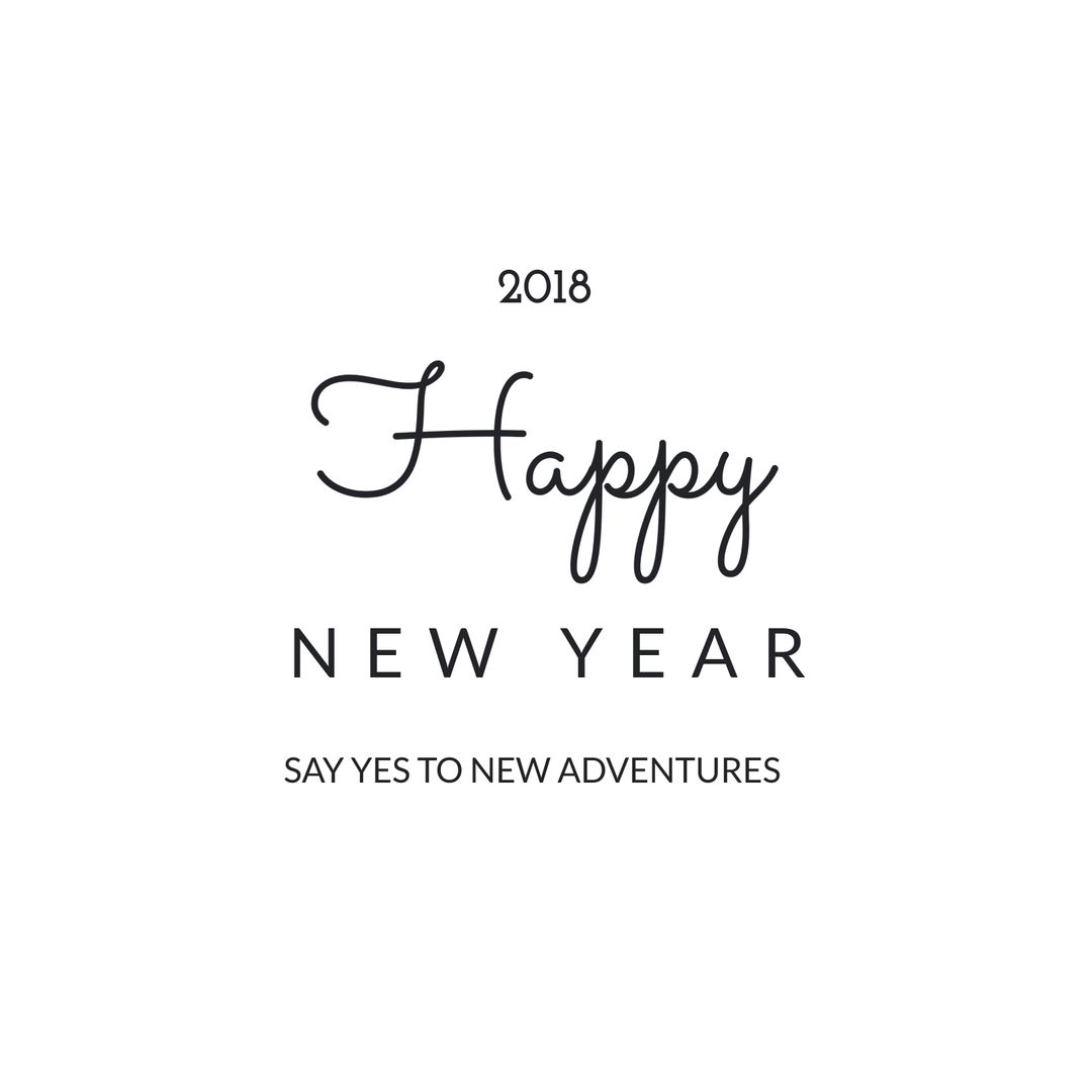 new year 2018 optimistic message on white background - Download Free Stock Images Pikwizard.com