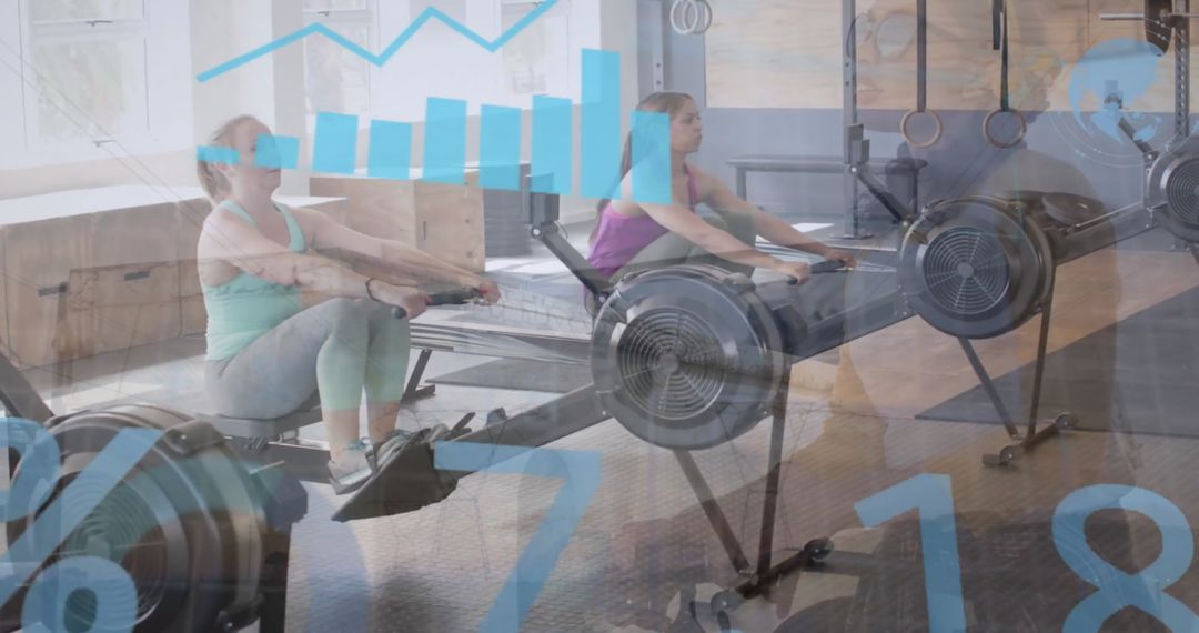 Data Processing Overlay on Diverse People Exercising in Modern Gym