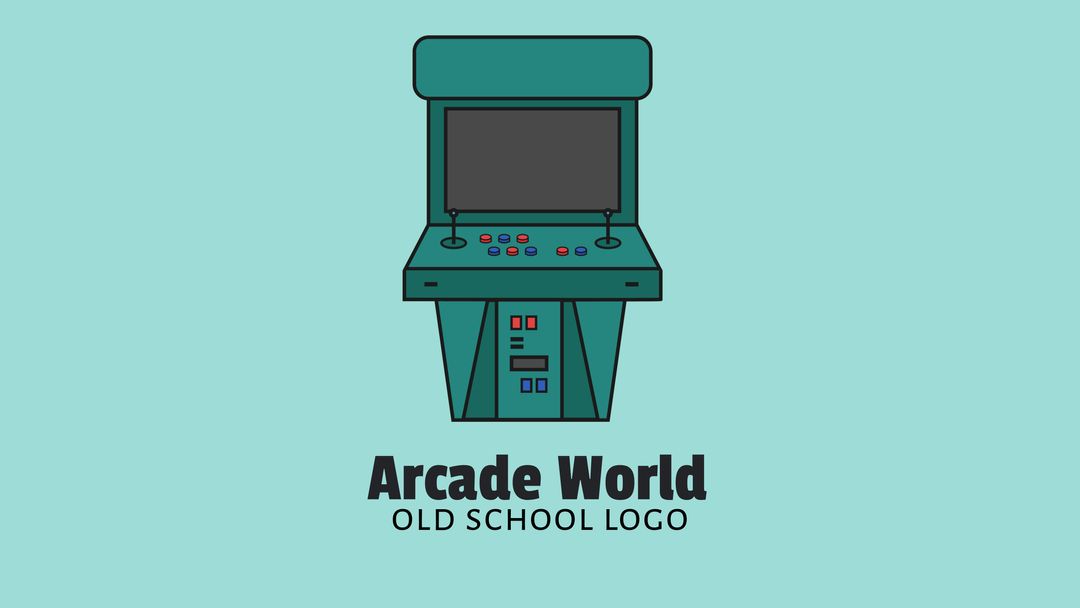 retro arcade machine logo with classic design - Download Free Stock Images Pikwizard.com