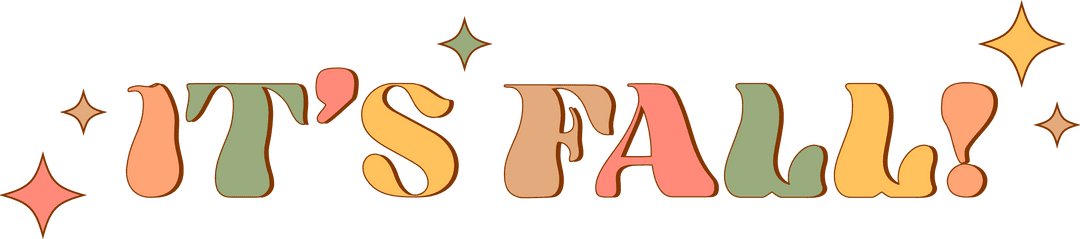 Festive Fall Greeting with Autumn Sparkles on Transparent Background