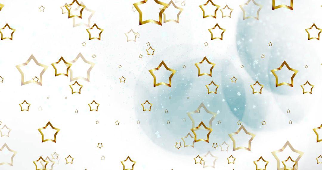 Falling Golden Stars on Festive Abstract Background