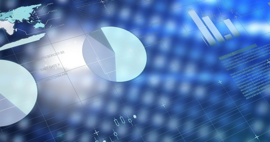 Futuristic Financial Data Processing with Abstract Charts