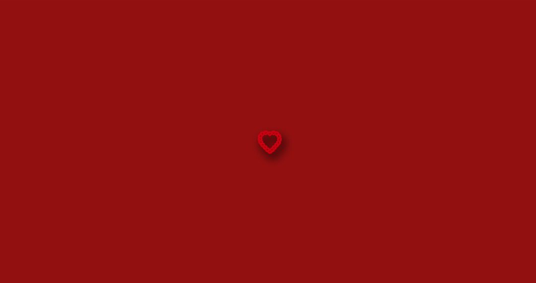 Minimalistic Red Heart on Solid Red Background - Free Images, Stock Photos and Pictures on Pikwizard.com