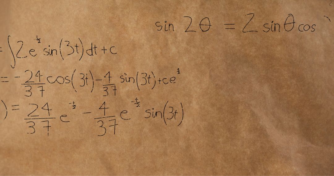 Digital Mathematical Equations on Textured Brown Background - Free Images, Stock Photos and Pictures on Pikwizard.com