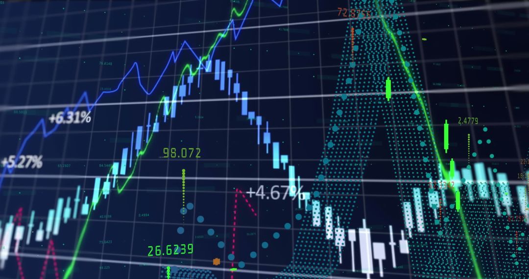 Abstract Financial Data with Digitally Enhanced Graphs