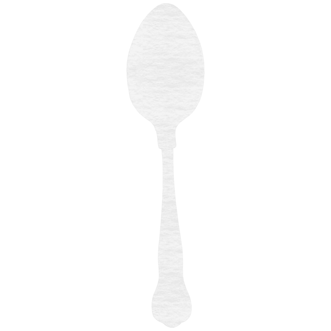 Simple Spoon Silhouette on Transparent Background Vector