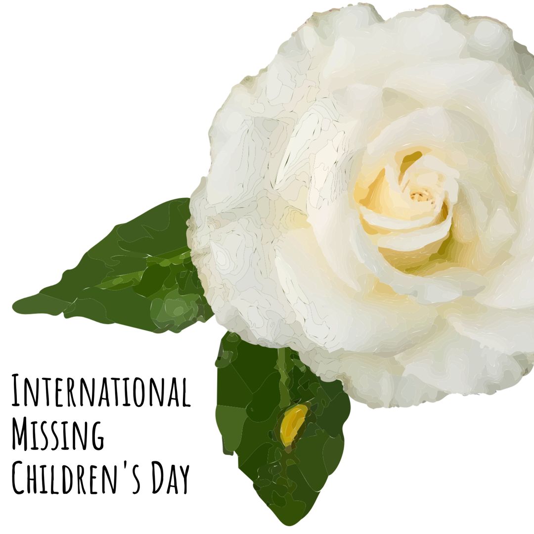 White Rose Illustrating International Missing Children's Day