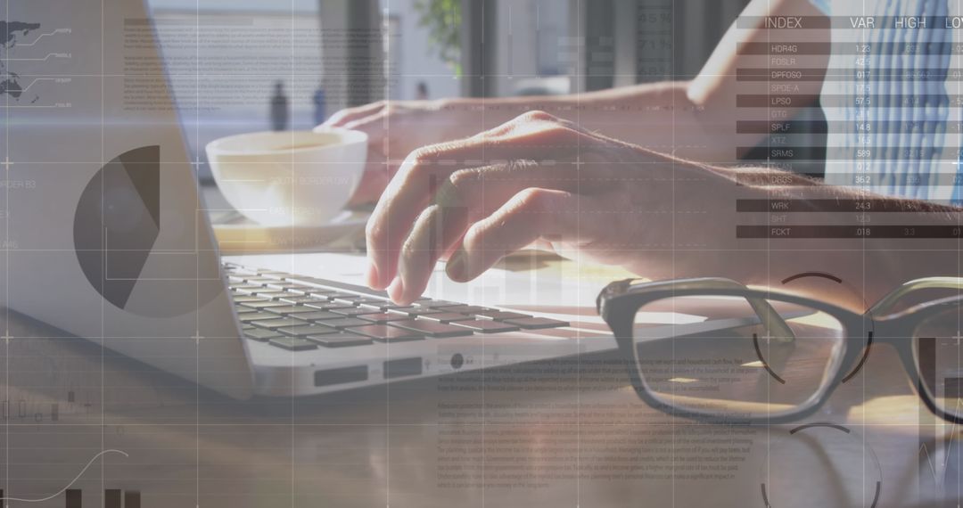 Business Professional Using Laptop for Data Analysis