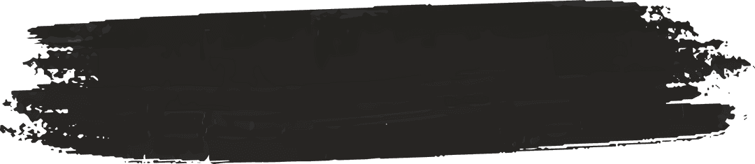 Abstract Black Ink Brush Stroke on Transparent Backdrop