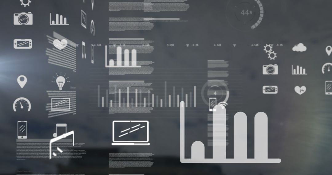 Digital Data Processing Concept with Sky Background