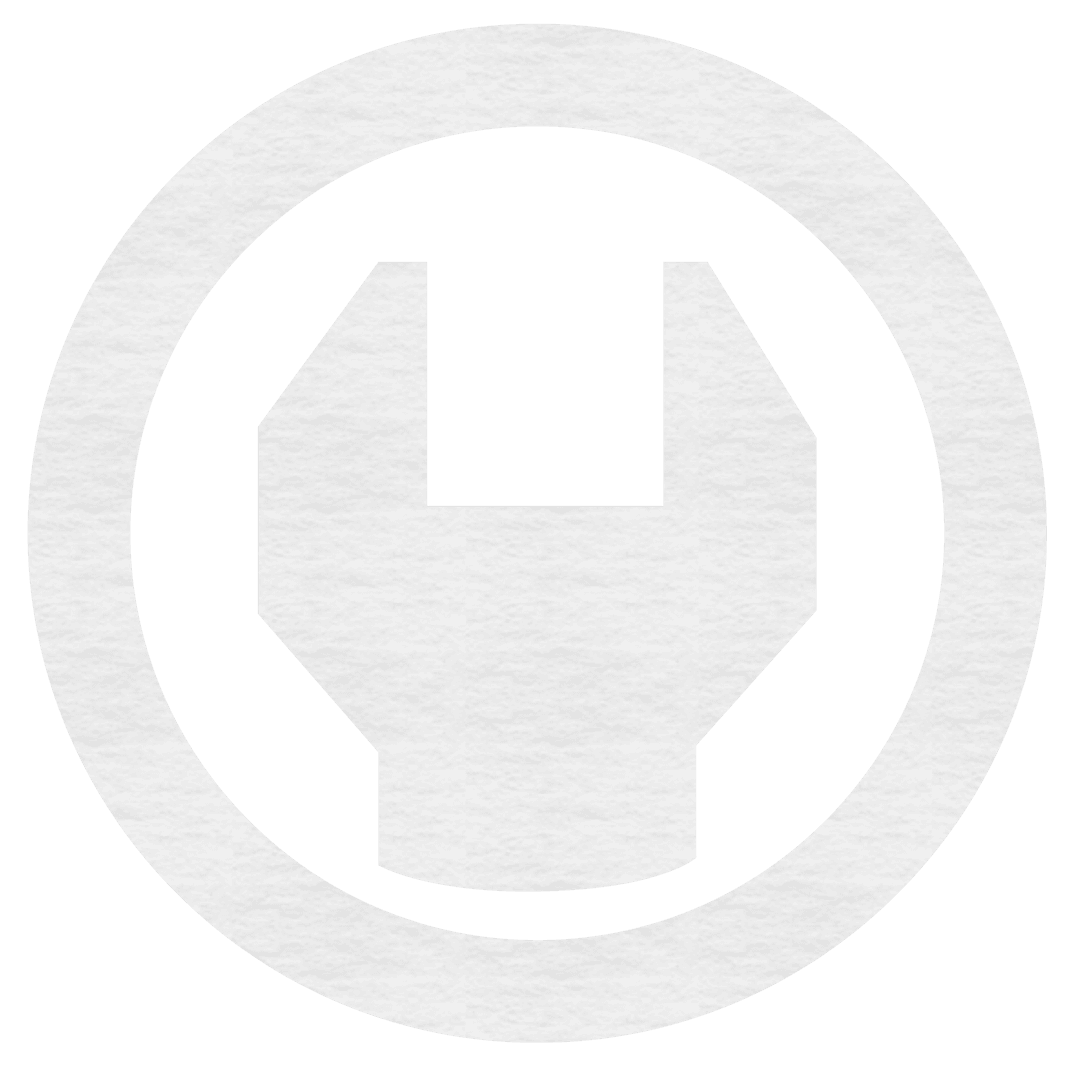 Transparent Wrench Icon on White Digital Cutout