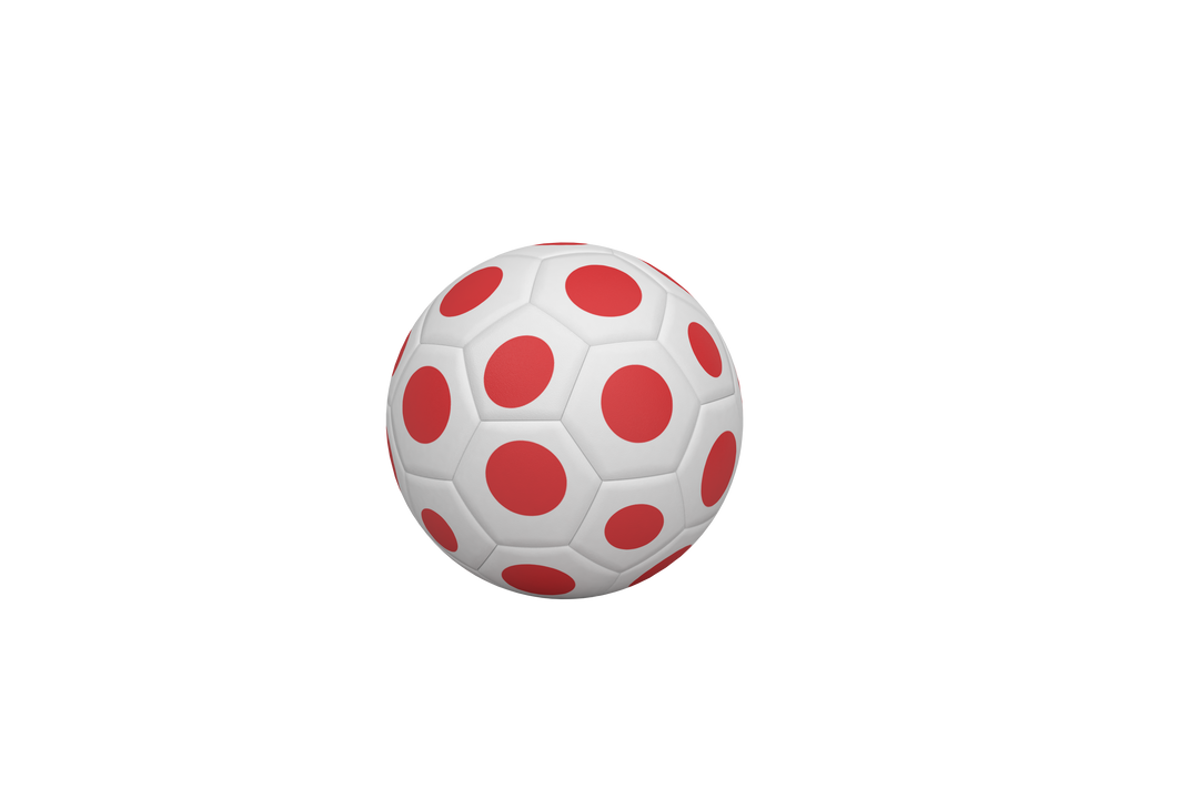 Soccer Ball with Red Dots on Transparent Background for Sport and Competition Concepts - Download Free Stock Images Pikwizard.com