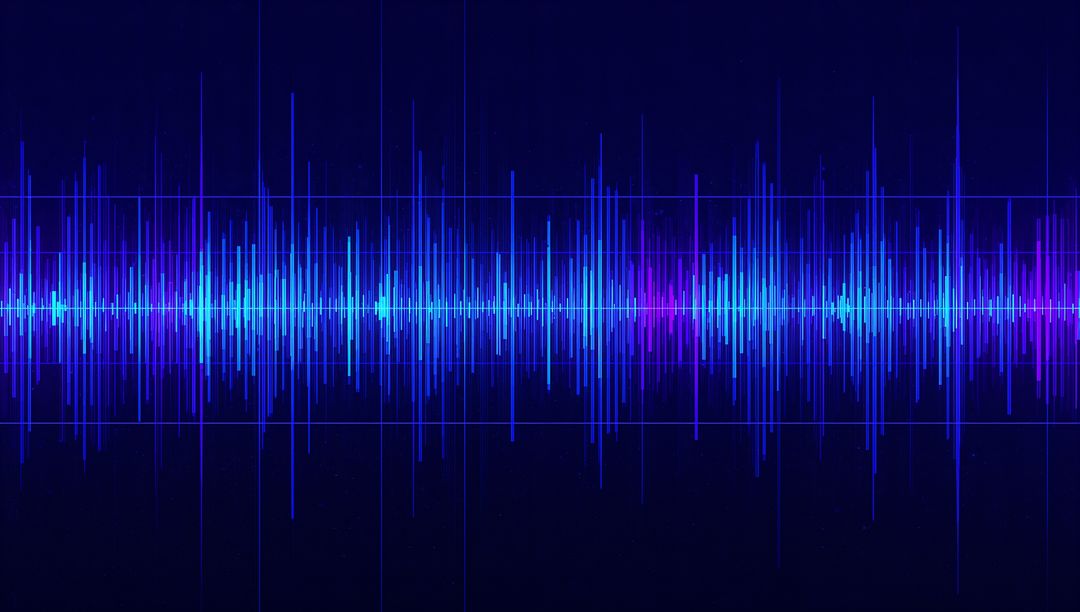 Vibrant Audio Waveform on Digital Editing Interface