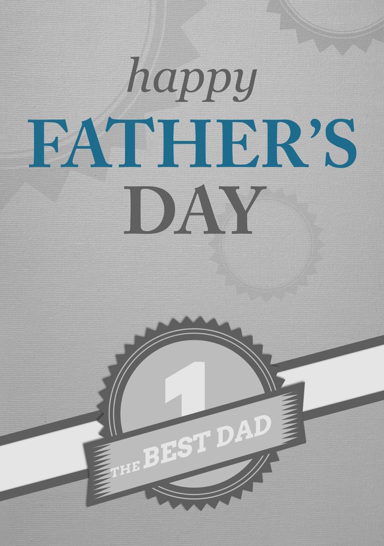 Father's Day Greeting with Best Dad Badge