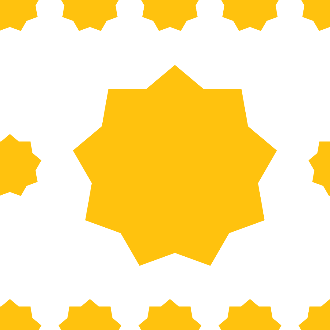Yellow Star Pattern on Transparent Background for Design