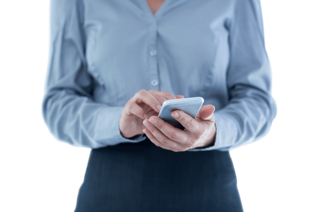 Transparent Businesswoman Typing Investigation Stock Image