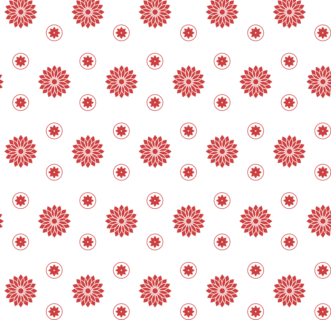 Red shape pattern on transparent background digital illustration