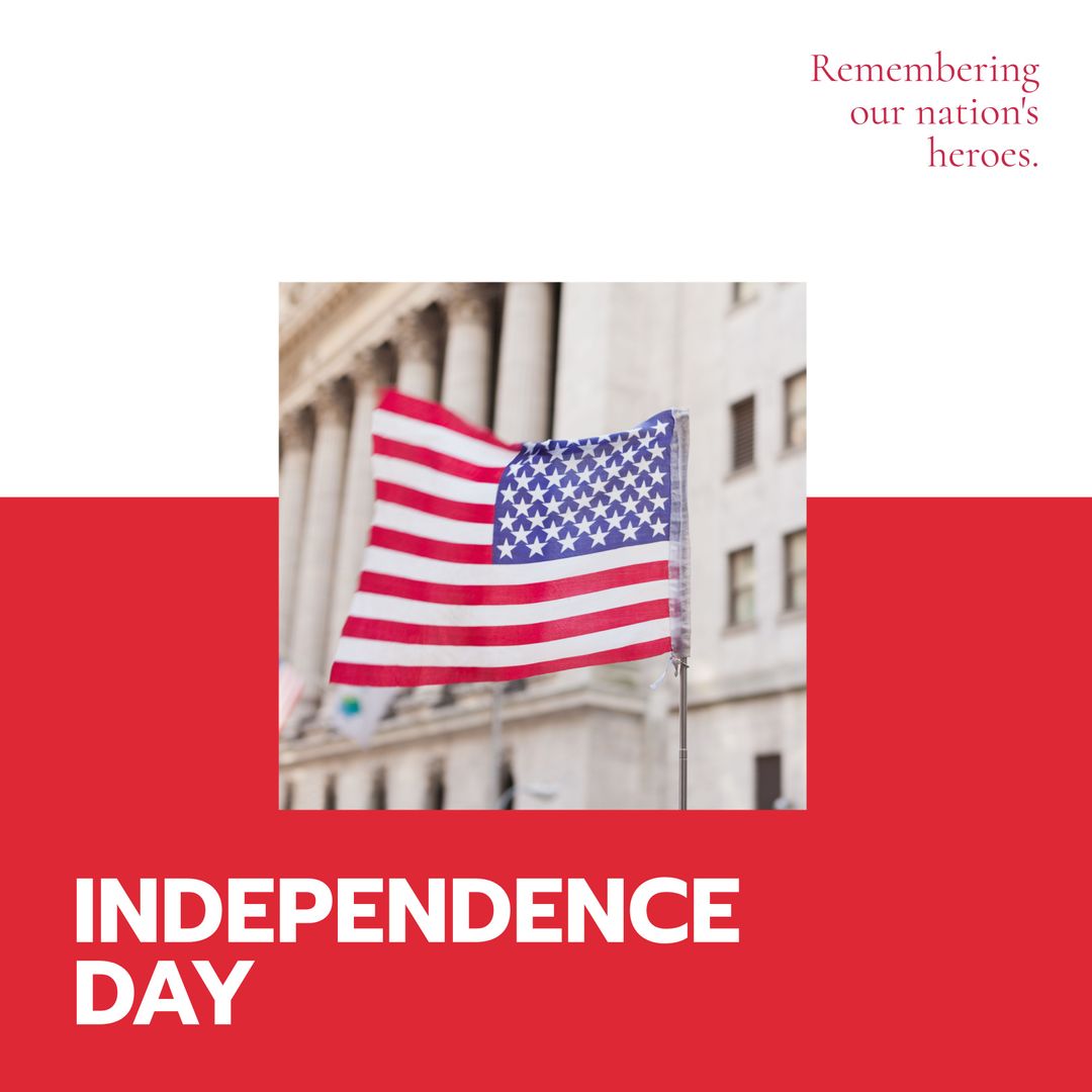 American Flag Waving to Celebrate Independence Day