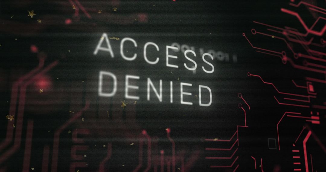 Glitch Access Denied Warning on Digital Circuit Board