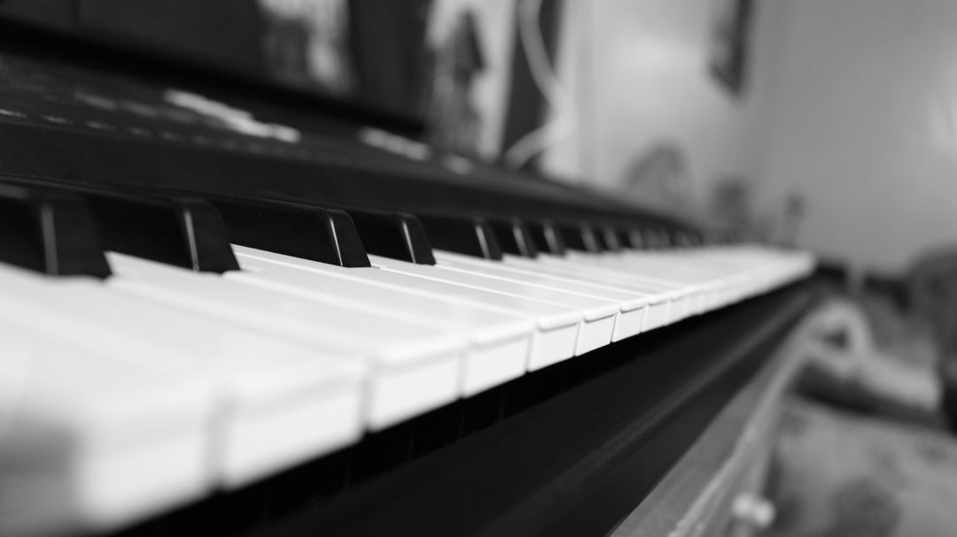Close-Up of Piano Keys in Black and White - Free Images, Stock Photos and Pictures on Pikwizard.com