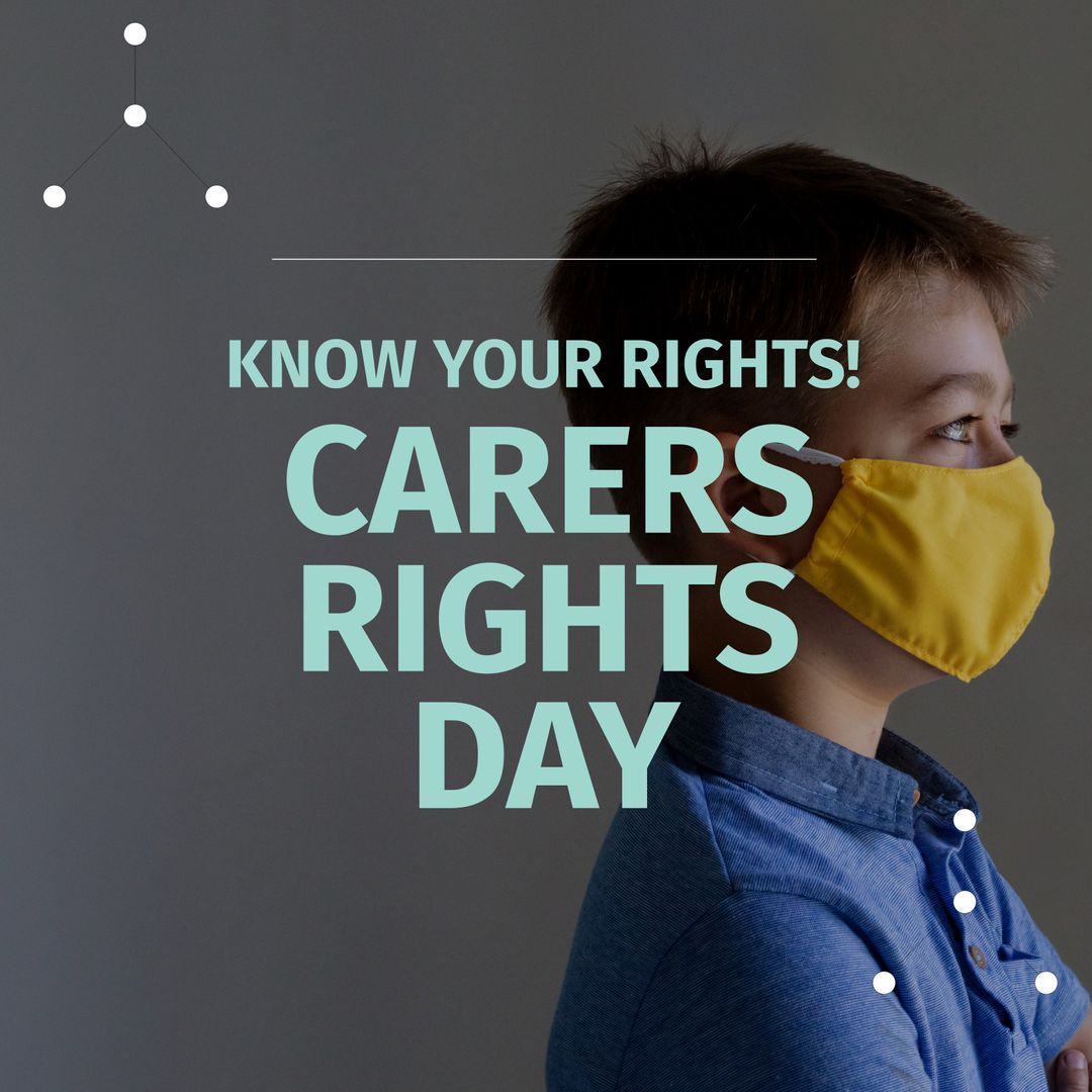 Carers Rights Day Awareness with Young Boy in Mask
