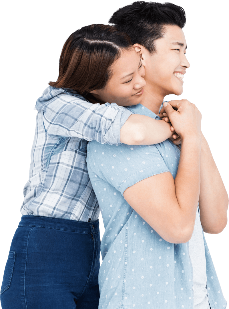 Happy Transparent Couple Cute Display of Affection