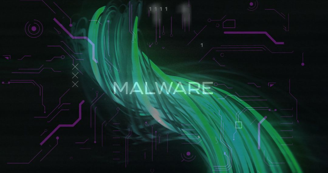 Digital Malware Alert: Data Processing with Circuit Overlay - Free Images, Stock Photos and Pictures on Pikwizard.com