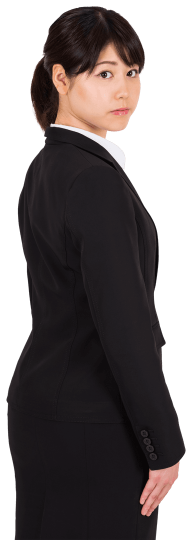 Professional Asian Businesswoman Standing Transparent Background