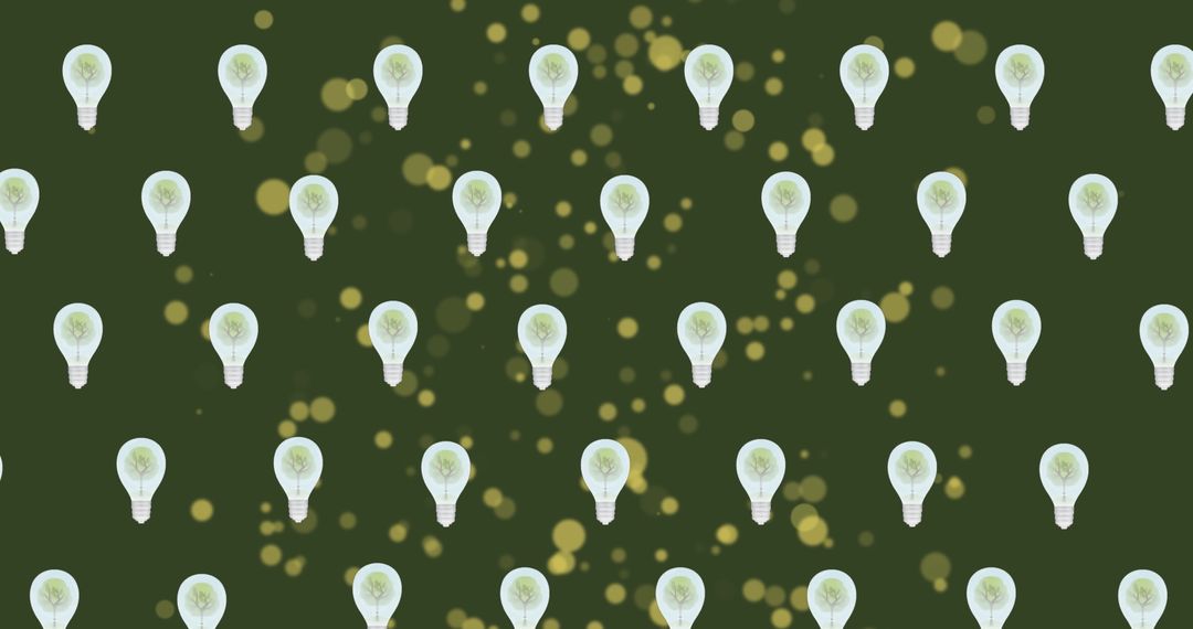 Creative Collage of Light Bulbs Symbolizing Green Energy