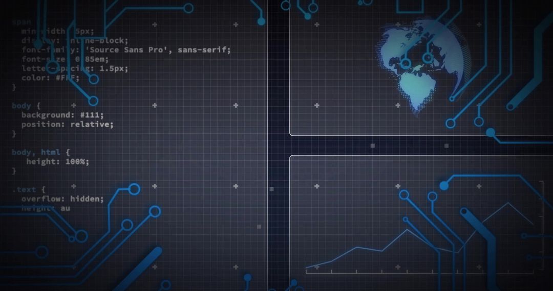 Digital data connections on global network interface concept