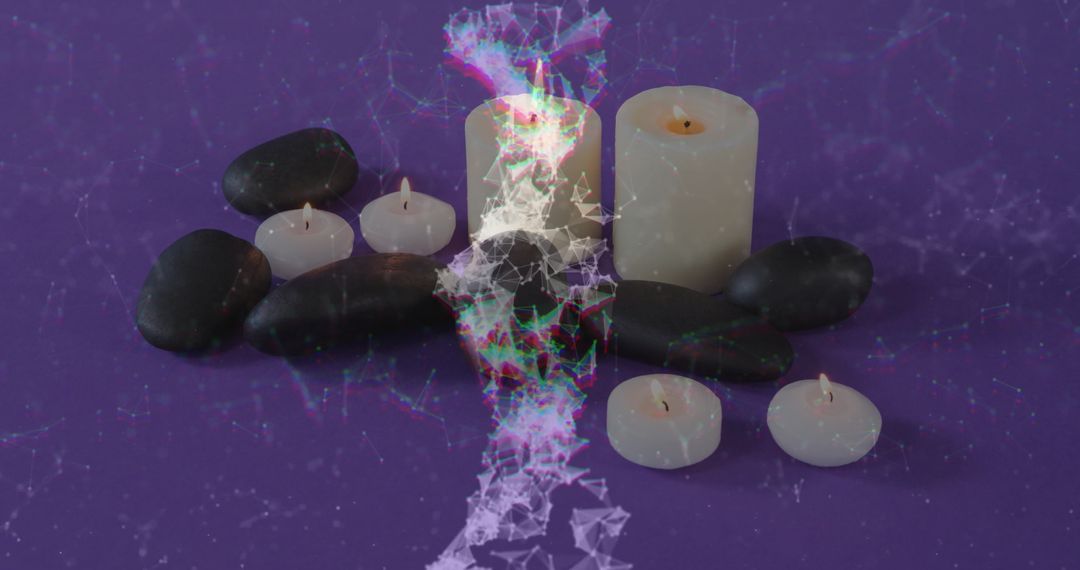 Spa Elements and Abstract Pattern for Mindful Relaxation and Serenity