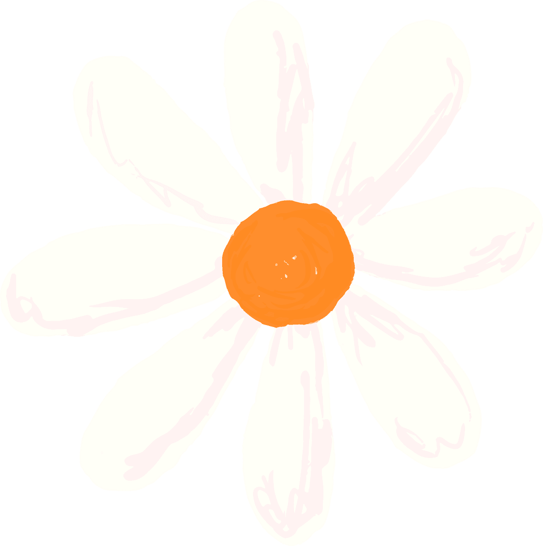 Hand-Drawn Daisy Flower on Transparent Background for Design Projects