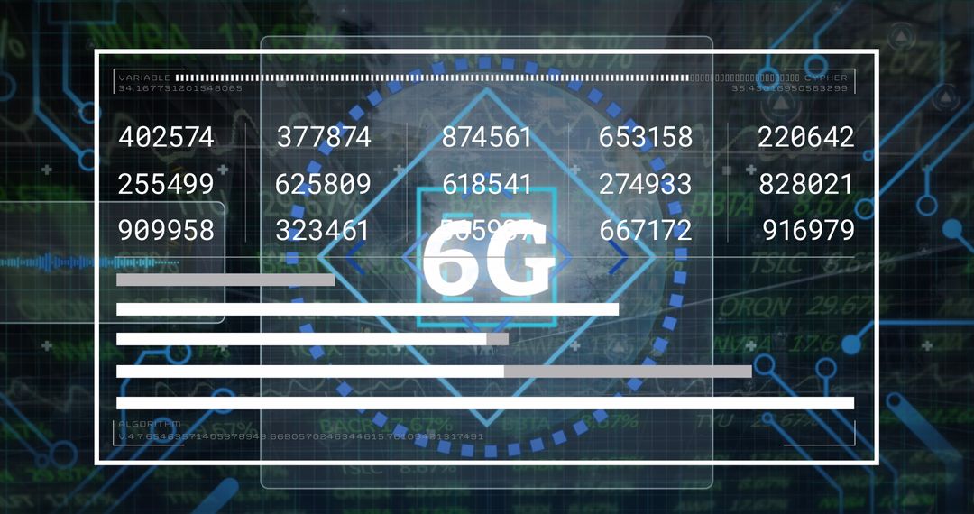Futuristic Digital 6G Technology Interface Concept