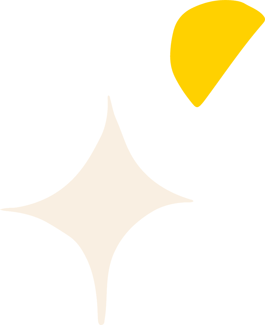 Minimalist Sparkle Shape with Yellow Accent on Transparent Background - Download Free Stock Images Pikwizard.com