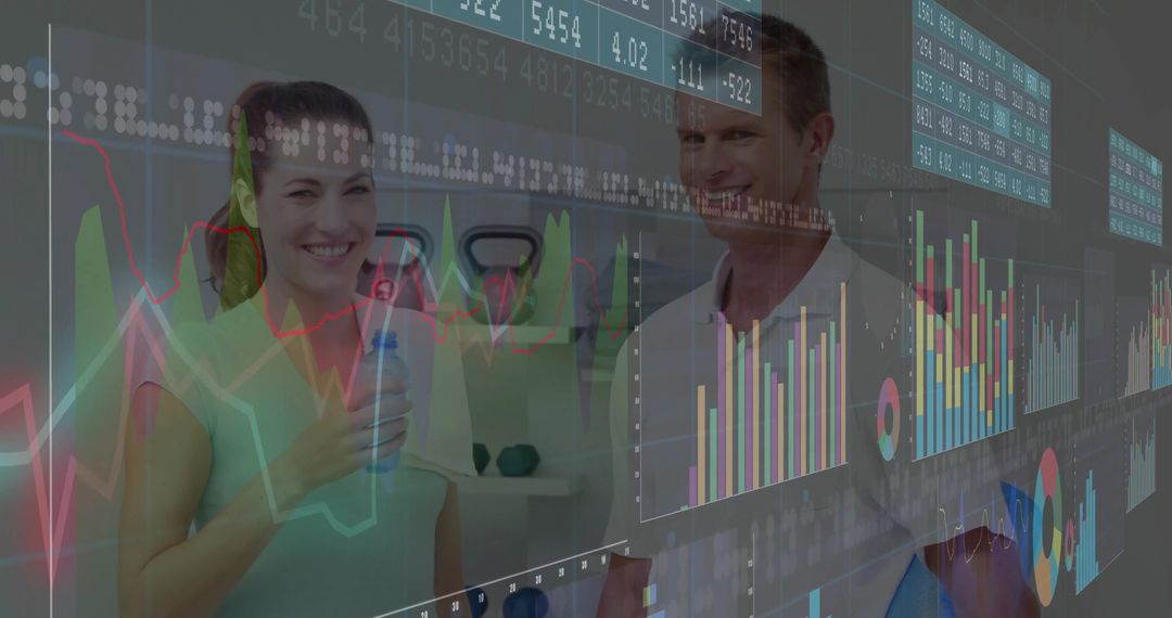 Fitness Enthusiasts Interacting with Data Analytics in Gym Environment