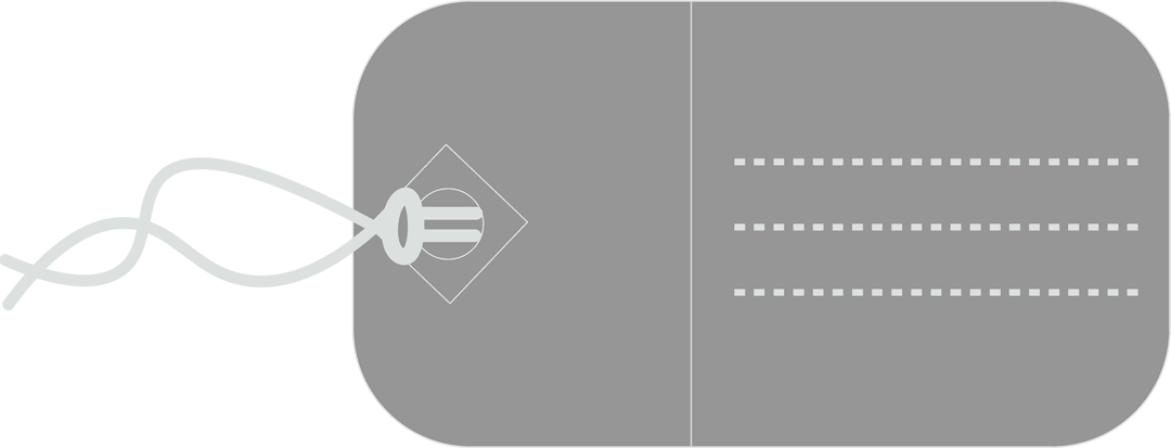 Gray Badge Design with Copy Space on Transparent Background