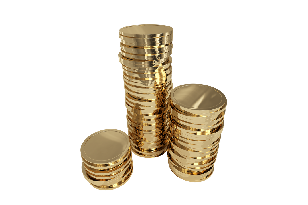 Transparent Background Stacks of Gold Coins Isolated - Download Free Stock Images Pikwizard.com