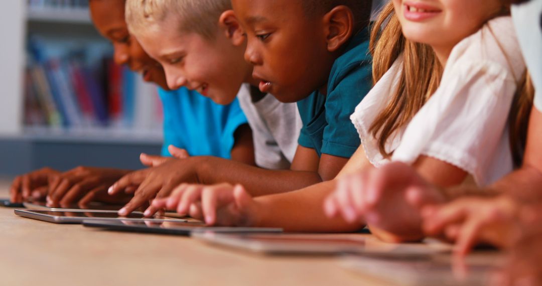 Children Using Tablets in Classroom Setting - Free Images, Stock Photos and Pictures on Pikwizard.com