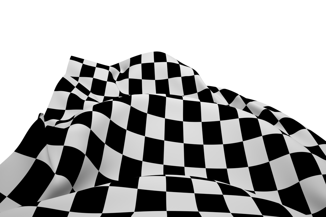 Waving Checkered Flag Isolated on Transparent Background - Download Free Stock Images Pikwizard.com